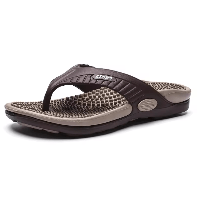 AirFlex Mens Massage Flip Flops Breathable Luxury Beach Sandals