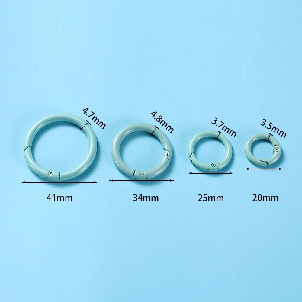 Metal O Ring Spring Clasp Set 5 Piece Pack in 21 Colors for Keychains Dog Chains and DIY Jewelry