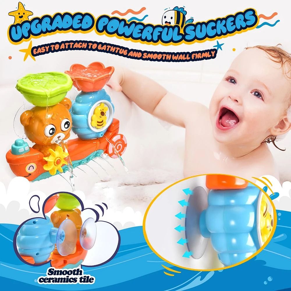 Baby Bath Toy Suction Cup Wall Water Play Track
