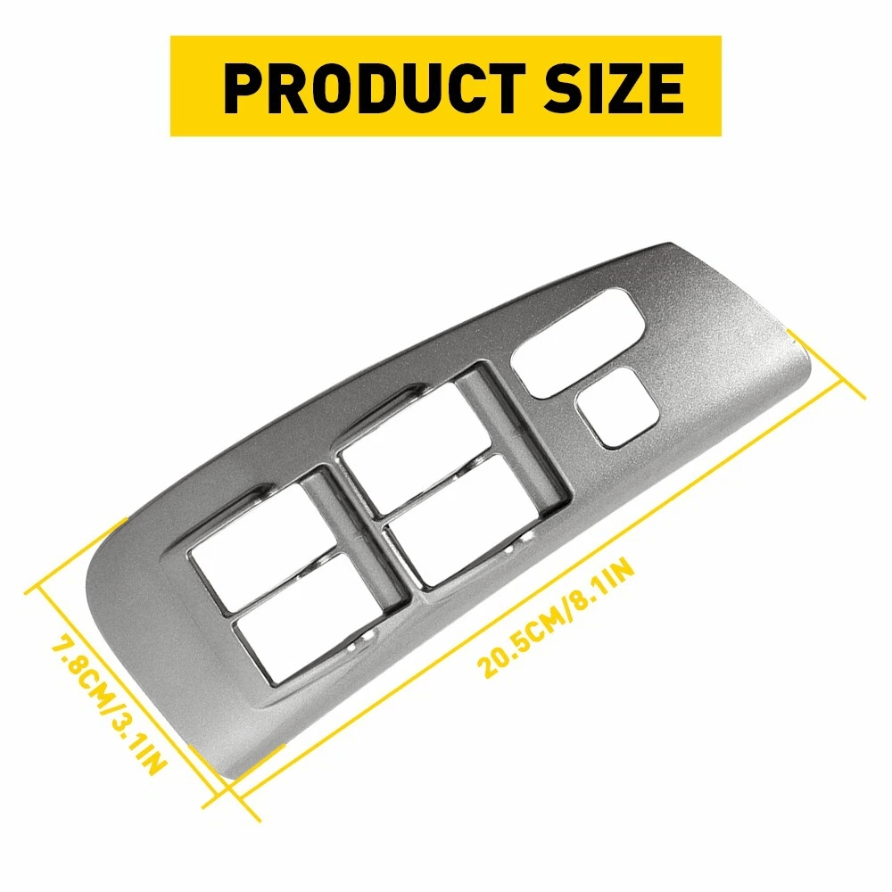 Car Driver Master Power Window Switch Bezel, Scratch Protection, Durable ABS, Easy Installation, High Fashion Style