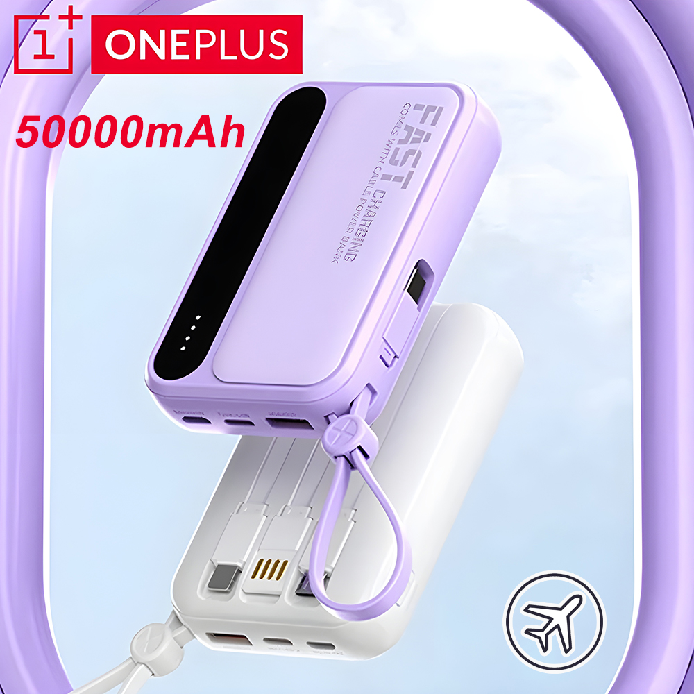 Ultra High Capacity Power Bank with Built In Cables & LED Display Portable Charger