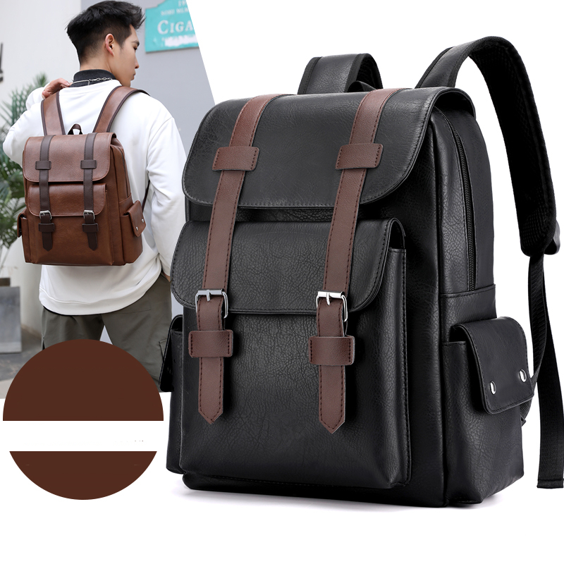 Premium mens leather backpack with Laptop Sleeve Large Capacity Business Travel Bag