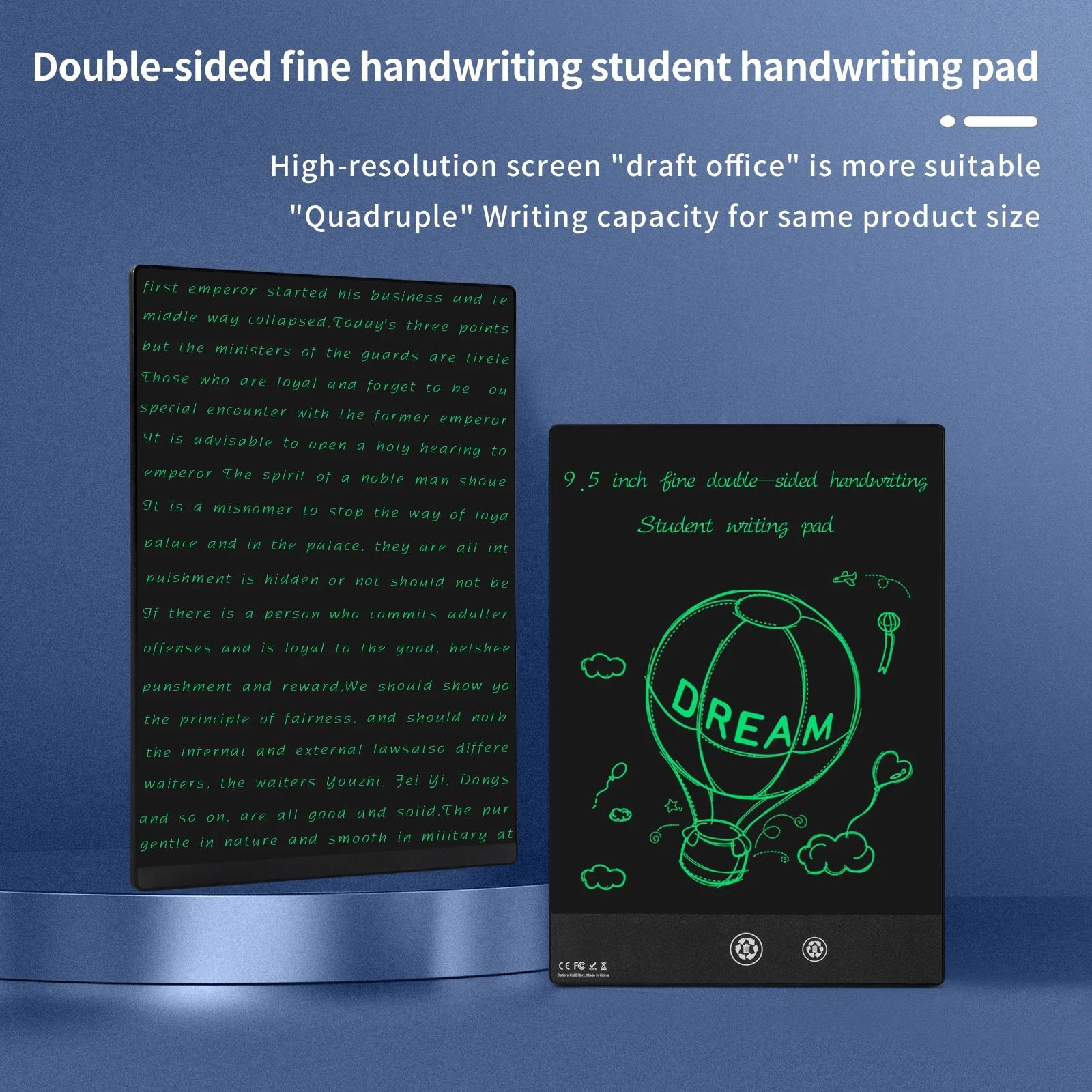 9.5-Inch Superfine LCD Writing Tablet – Precision Full-Screen Drawing Board & Educational Notepad