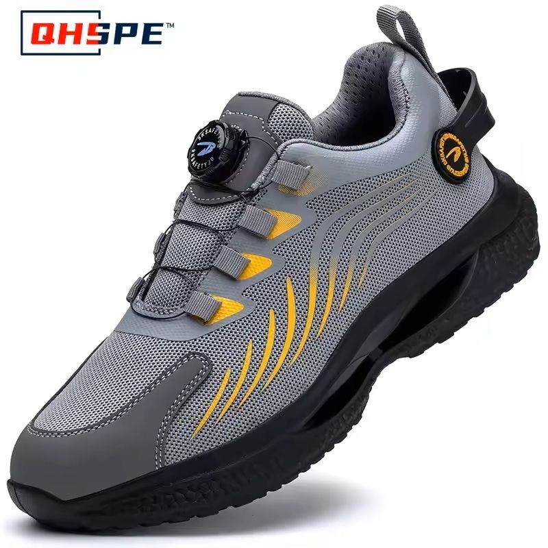 Men's Rotating Button Safety Shoes with Steel Toe Protection