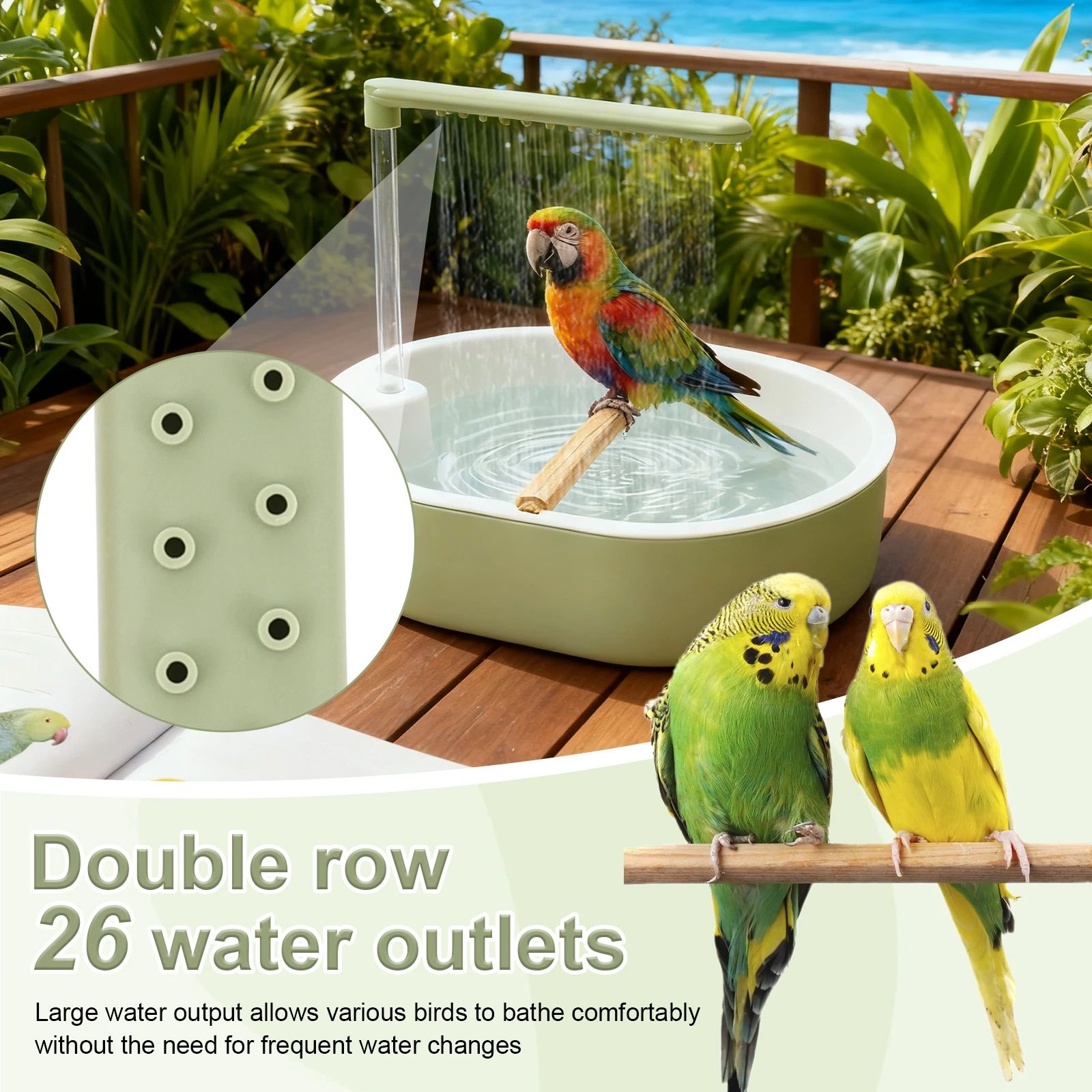 Automatic Bird Bath Fountain