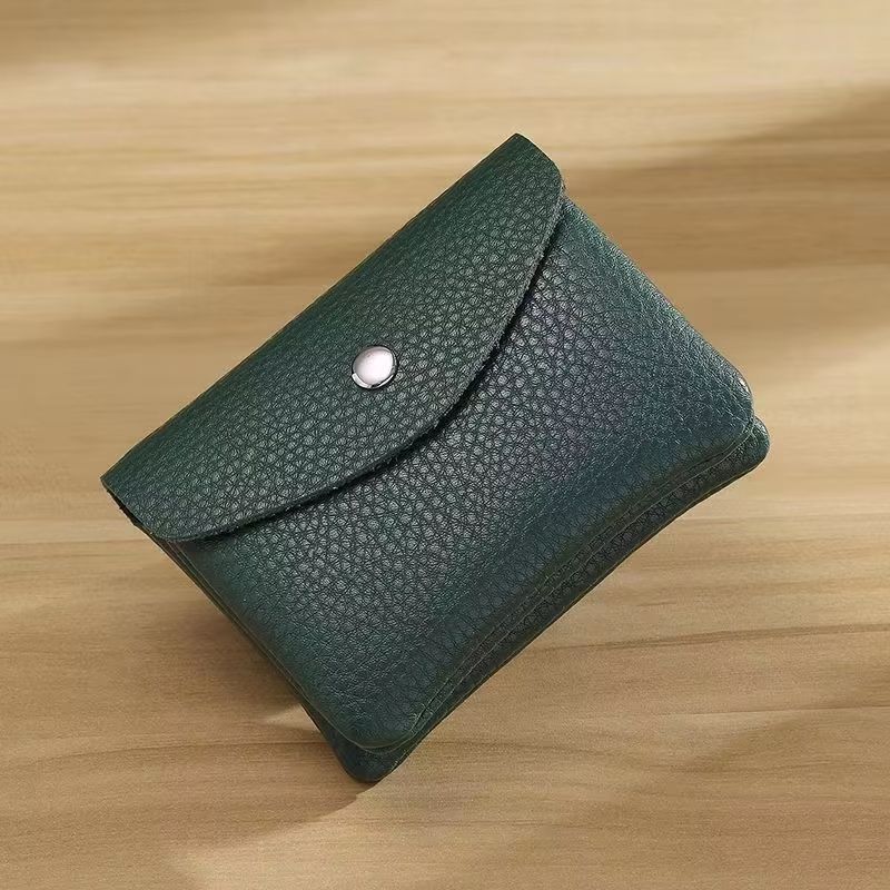 Custom Name PU Leather Coin Purse Card Holder Zipper Wallet with Engraved Initials