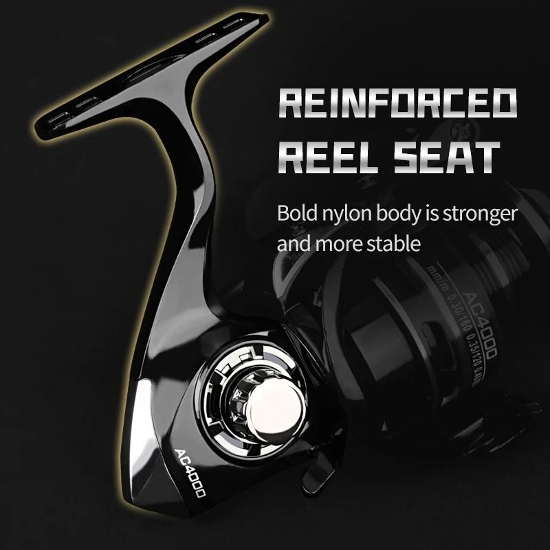 Metal Handle Spinning Fishing Reel with 12 kg Max Drag