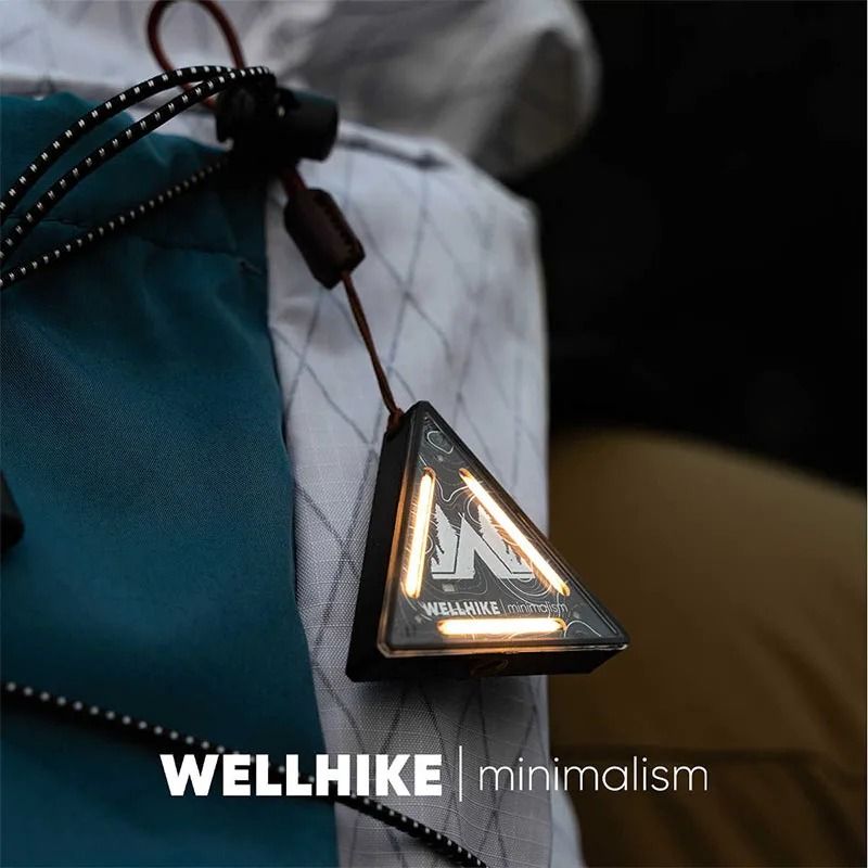 WELLHIKE Outdoor Triangle Light Camping Night Lamp with Warning Badge Function