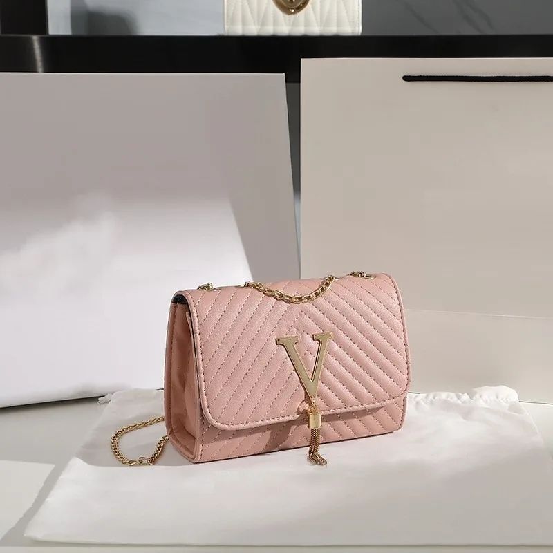 Embroidered Sequin Crossbody Bag Womens Luxury Tassel Shoulder Purse