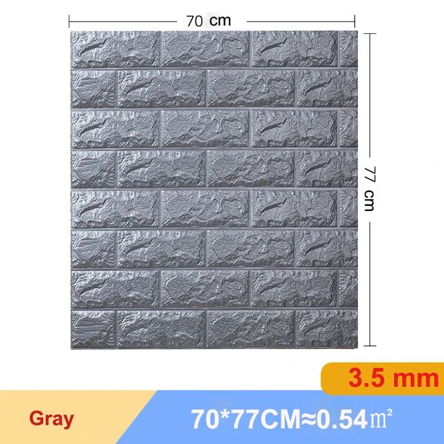 3D Brick Wall Sticker Set Self Adhesive Panels