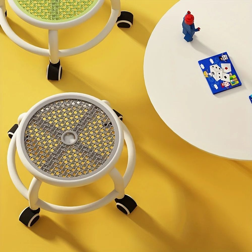 Silent Rotating Circular Rolling Stool