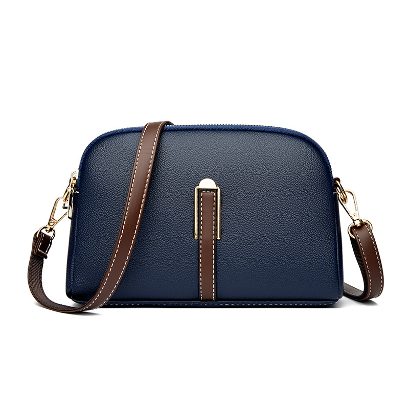 Luxury Cowhide Flap Handbag Womens Messenger Crossbody Bag