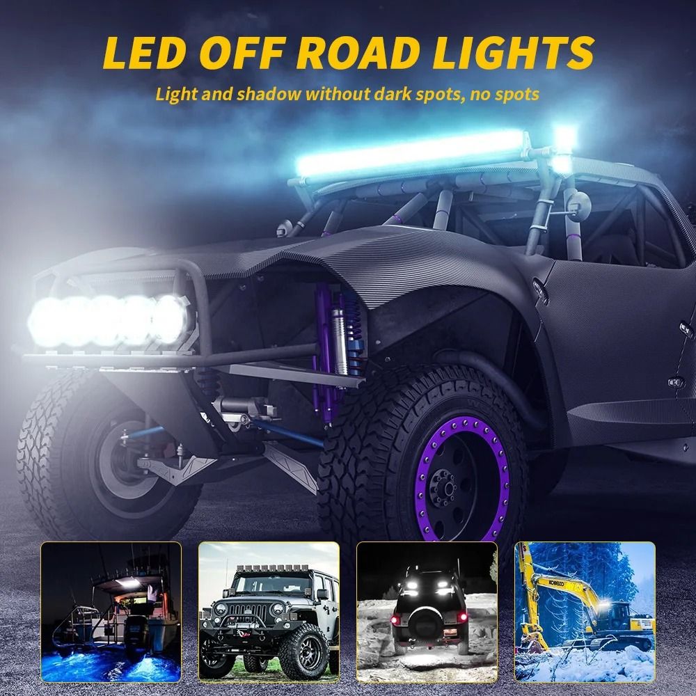 48W High-Intensity LED Work Light Bar | IP68 Waterproof Off-Road Spotlight for 4x4, Trucks & Tractors