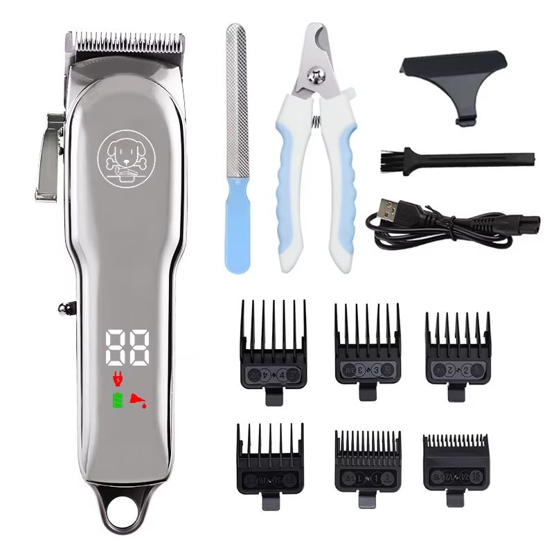 Professional Pet Grooming Clipper – Quiet Dog Hair Trimmer and Cat Shaver with Complete Grooming Kit
