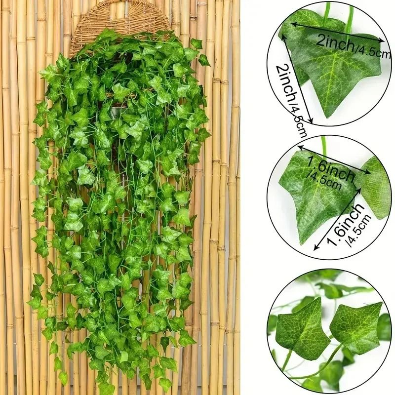 Realistic Artificial Ivy Leaf Hanging Garland and Greenery Vine