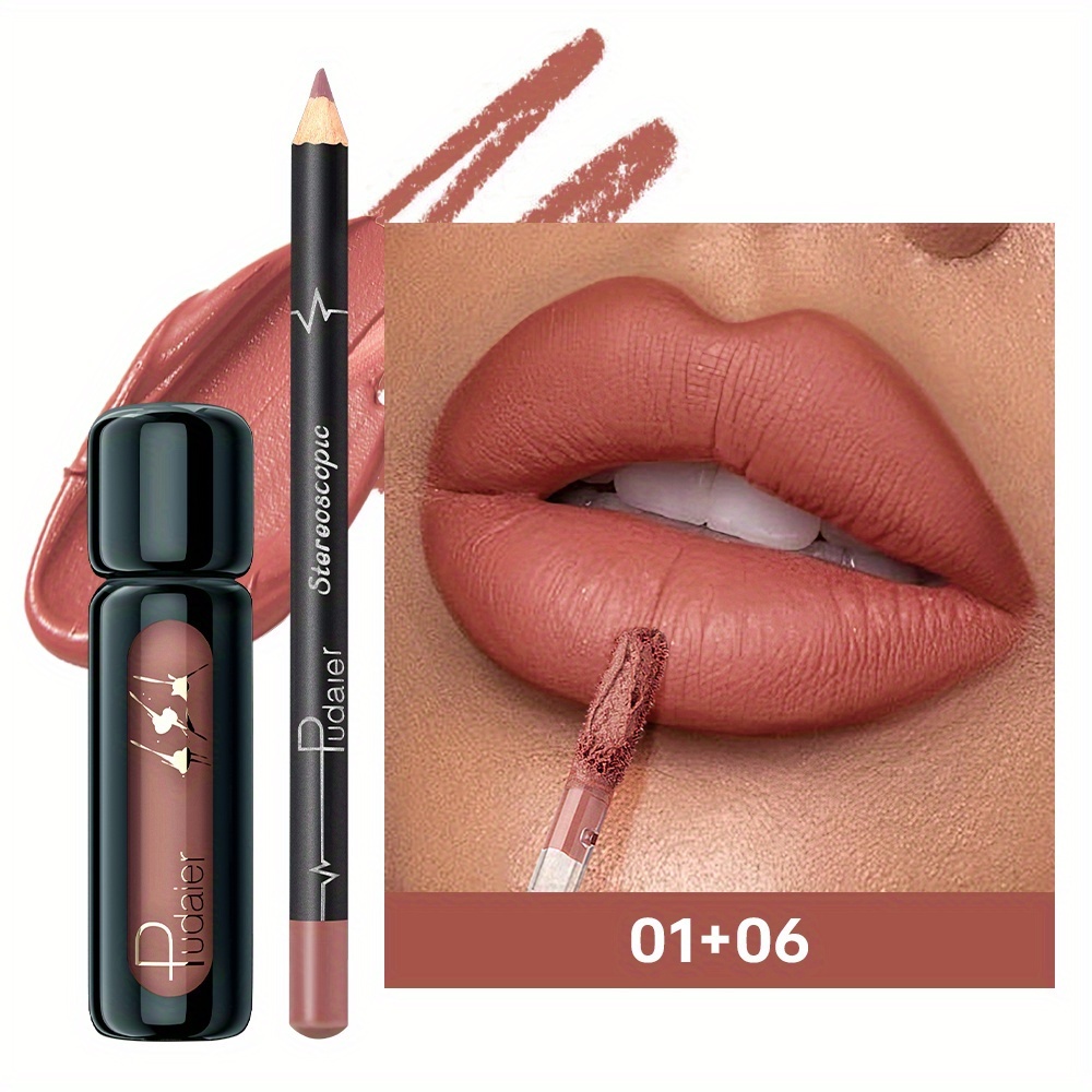 Waterproof Lip Liner Set Long Lasting Smudge Proof Matte Lip Pencil Collection
