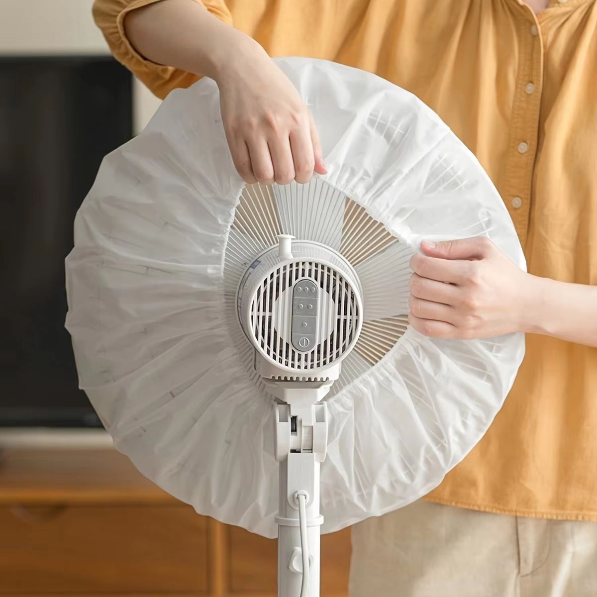 Universal Vertical Fan Dust Cover Full Coverage Protective Sleeve for Standing Fans