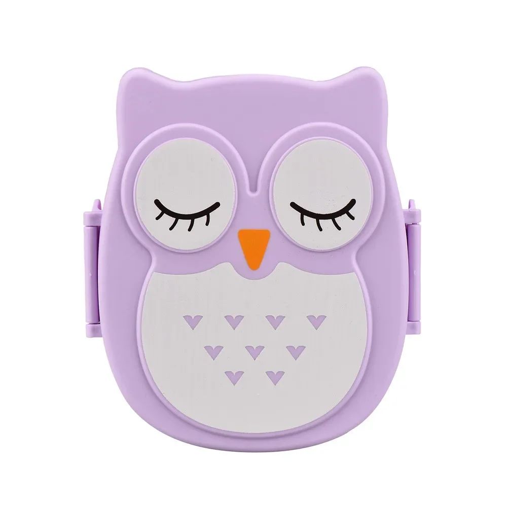 Cartoon Owl Kids Lunch Box Bento – Microwave Safe Cute School Food Container