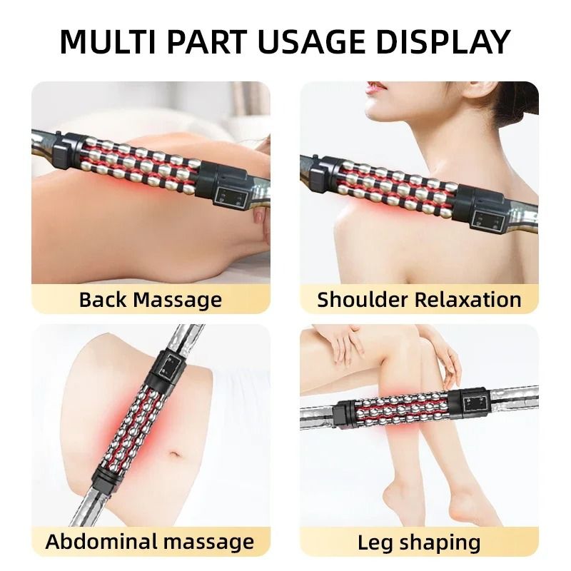 Electric Heating Massage Roller 360 Rotating Red Light Therapy