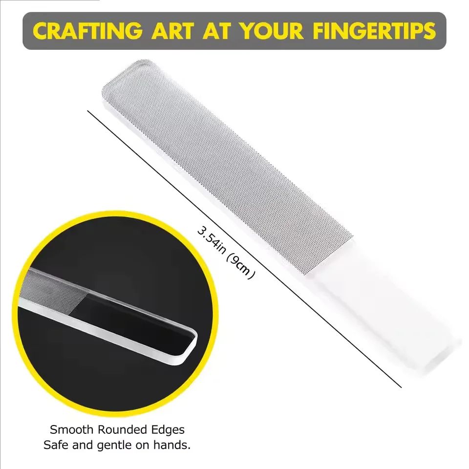 Glass Nail File and Nano Nail Buffer Crystal Shine Polisher