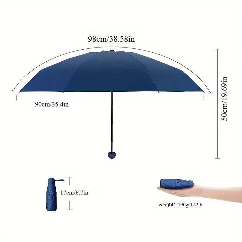 Ultra Light Compact Capsule Travel Umbrella