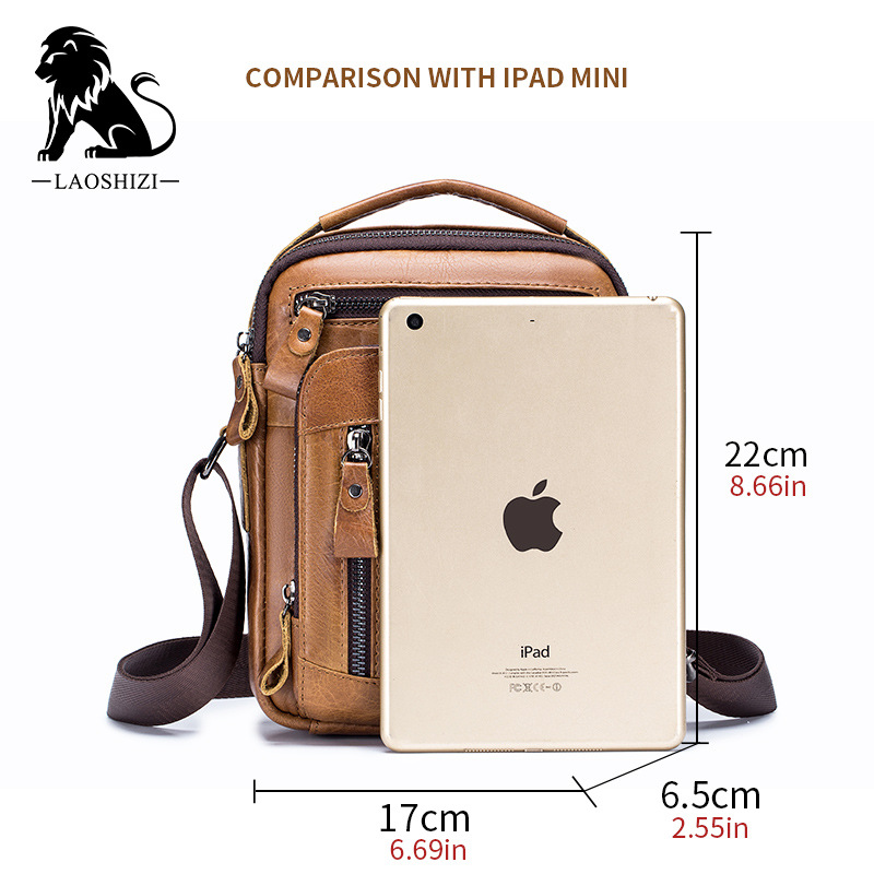 Genuine Leather Messenger Bag for Men Stylish Crossbody Shoulder Bag