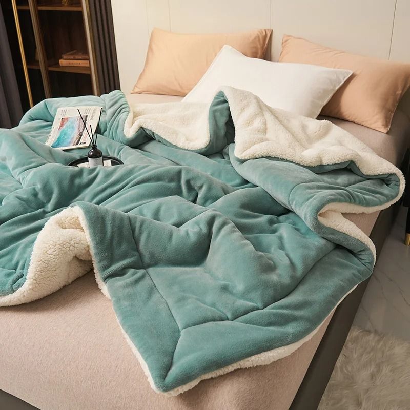 Super Soft Imitation Lambswool Blanket High Quality Milk Fleece Sofa Blanket