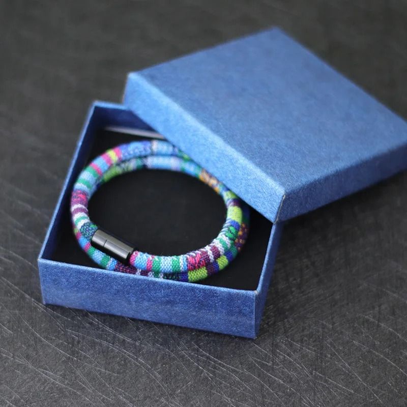 Mens Bohemian Magnetic Rope Bracelet