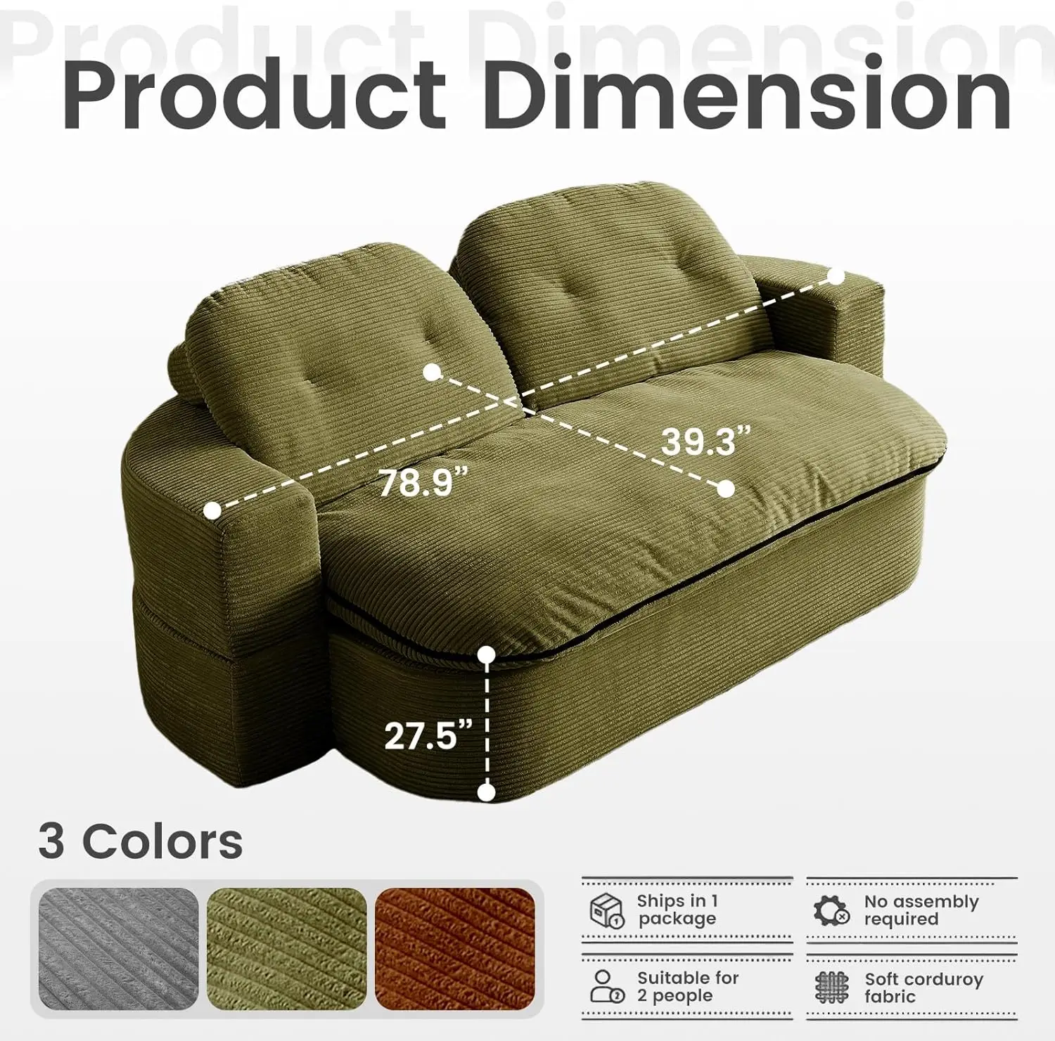 Convertible Folding Sofa Bed 78.9