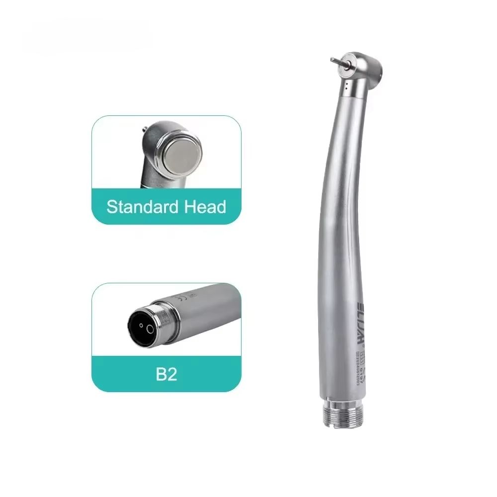 Dental LED High Speed Handpiece Air Turbine with Push Button Ceramic Bearing and Water Spray