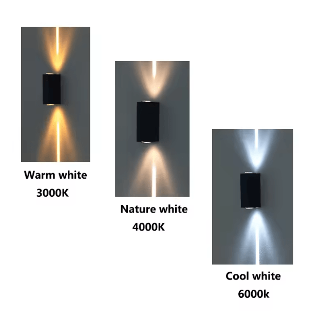 Modern Silver Aluminum Up & Down LED Wall Sconce – IP65 Waterproof Outdoor Porch Light (6W)