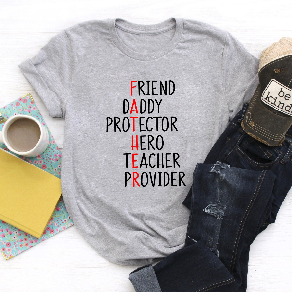 Dad Definition Shirt Father Hero Teacher Provider Tee