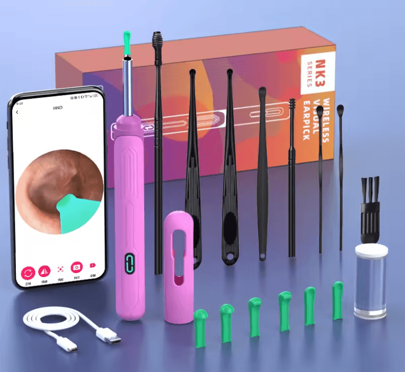 HD Ear Cleaner with Camera and USB C Rechargeable Otoscope Tool Set