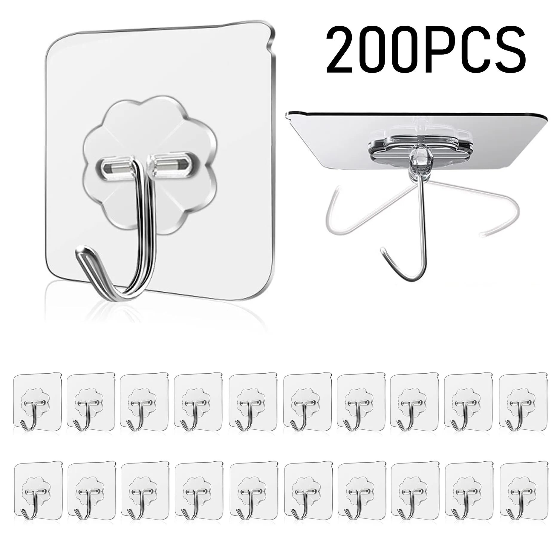 Waterproof Self Adhesive Wall Hooks Heavy Duty Sticky Hooks