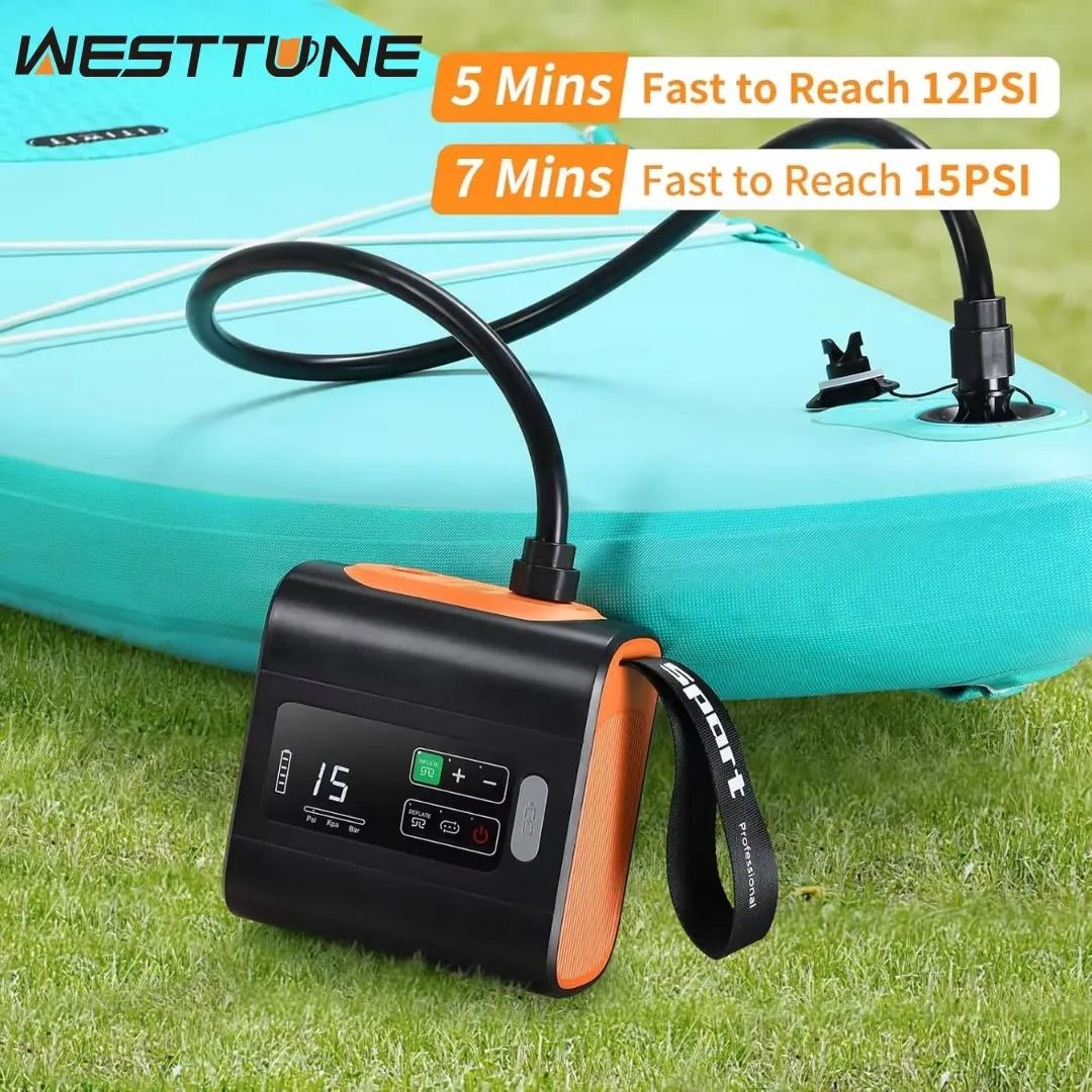 WESTTUNE Wireless Air Pump | Portable Electric MINI Inflatable Pump for Outdoor Mats and Travel