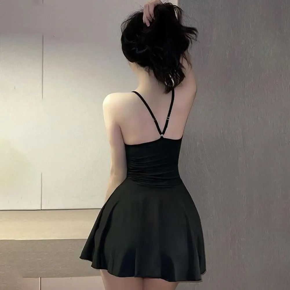 Pleated Micro Mini Backless Dress for Women