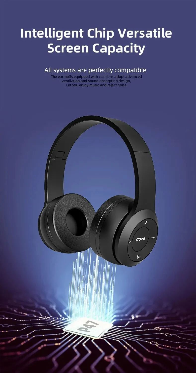 Wireless Bluetooth Noise Canceling Headphones P47