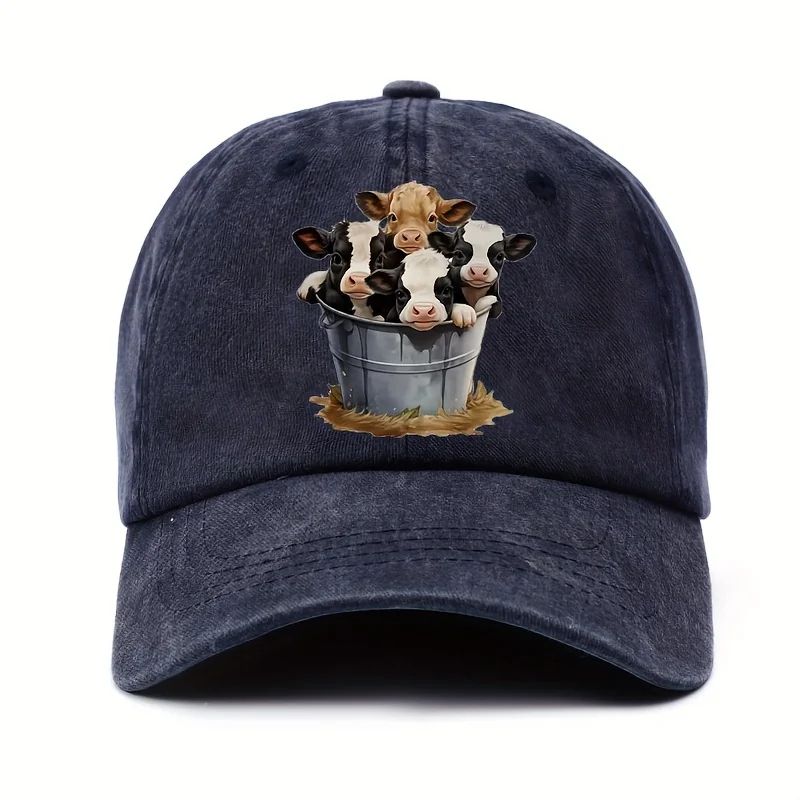 Cute Cow Print Adjustable Baseball Cap