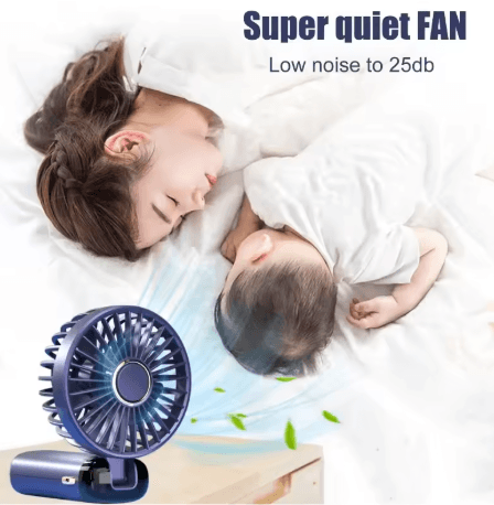 Portable Mini Handheld Fan 5 Speed USB Rechargeable Fan with LED Display 5000mAh