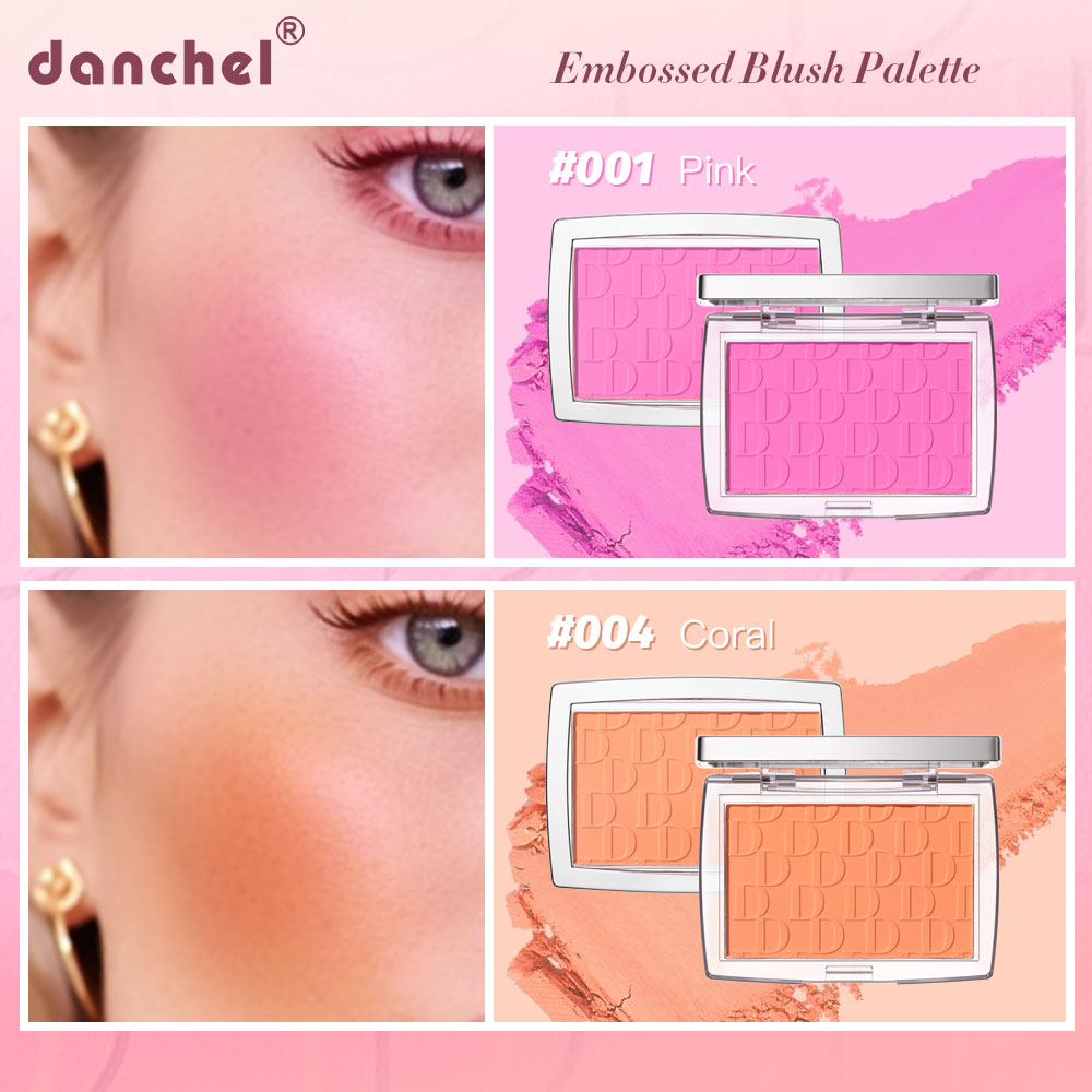 Blush Matte Natural Cheek Tint, Waterproof Face Contouring Cosmetics, Soft Female Blush Powder to Brighten Face