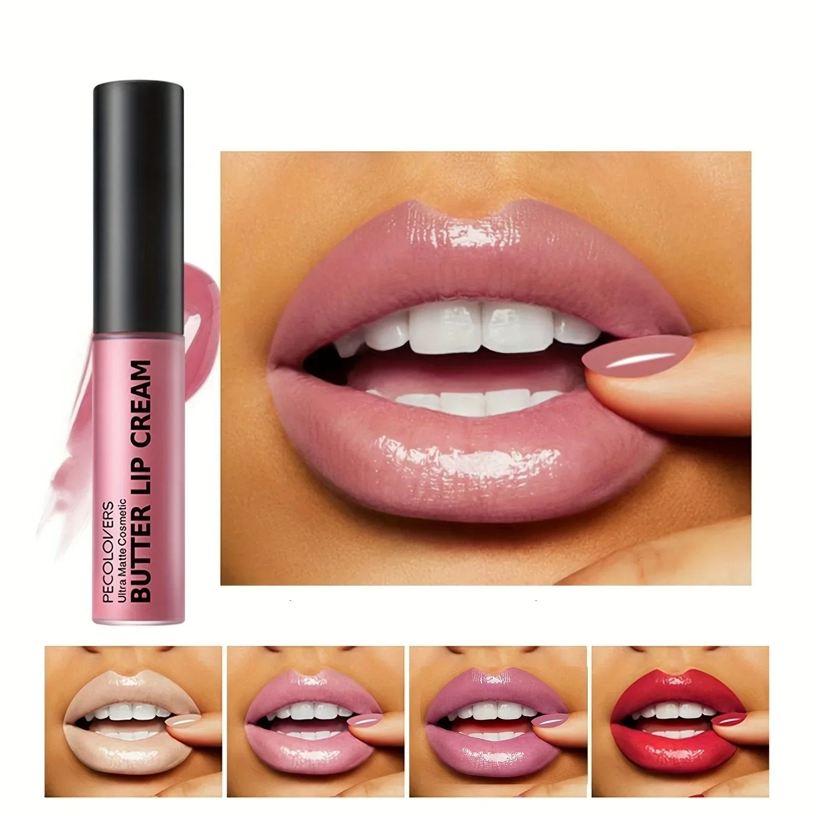 Hydrating Butter Gloss – Non-Sticky Nude Lip Finish with Essential Oils