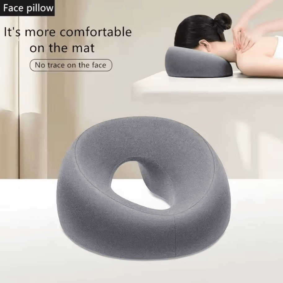 High-Quality Memory Cotton Face-Down Pillow | Contoured Headrest & Post-Eye Surgery Support Cushion