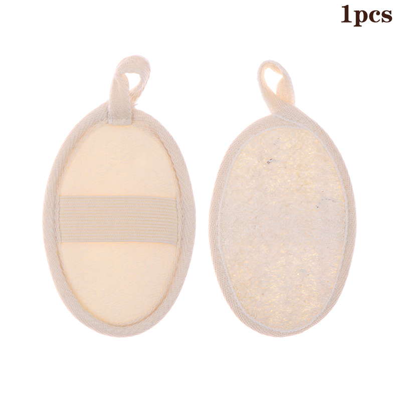Soft Shower Brush Natural Loofah Exfoliating Sponge Body Scrubber Cleaner Pad Skin Care Tool