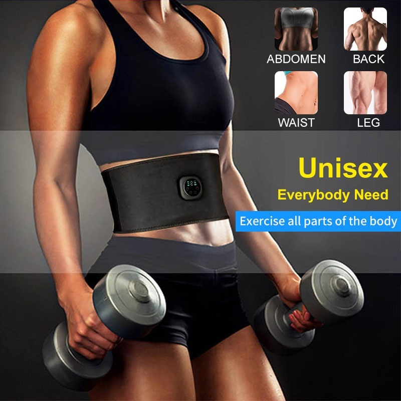 EMS Muscle Stimulator Abdominal Toning Belt  Smart Abs Trainer for Weight Loss & Home Fitness