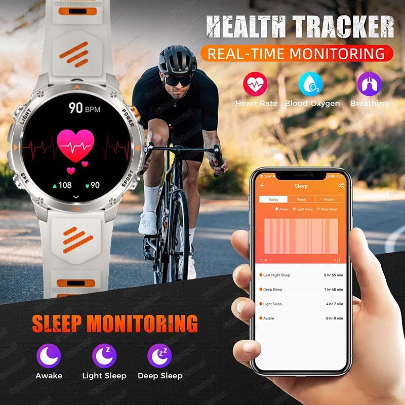 TrailGuide Pro GPS AMOLED Smartwatch with Call & Compass
