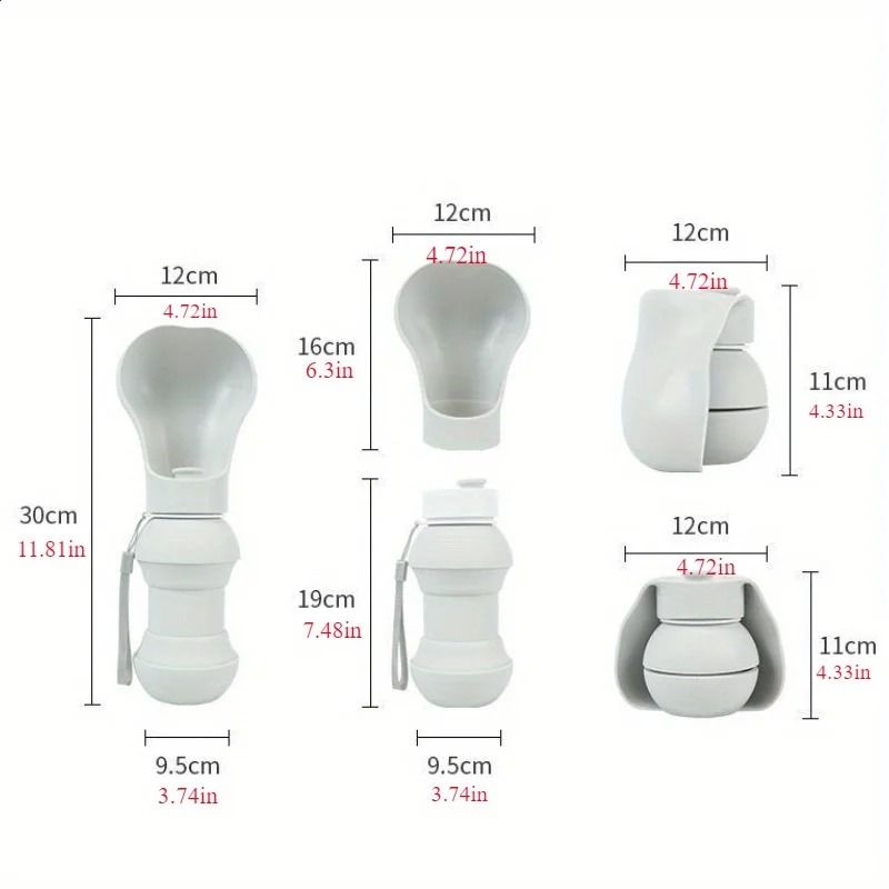 Portable Foldable Dog Water Bottle with Leakproof Drinking Cup