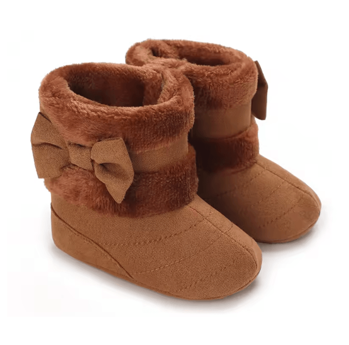 Baby Girl Winter Plush Soft Sole Boots Warm Non Slip Toddler Shoes
