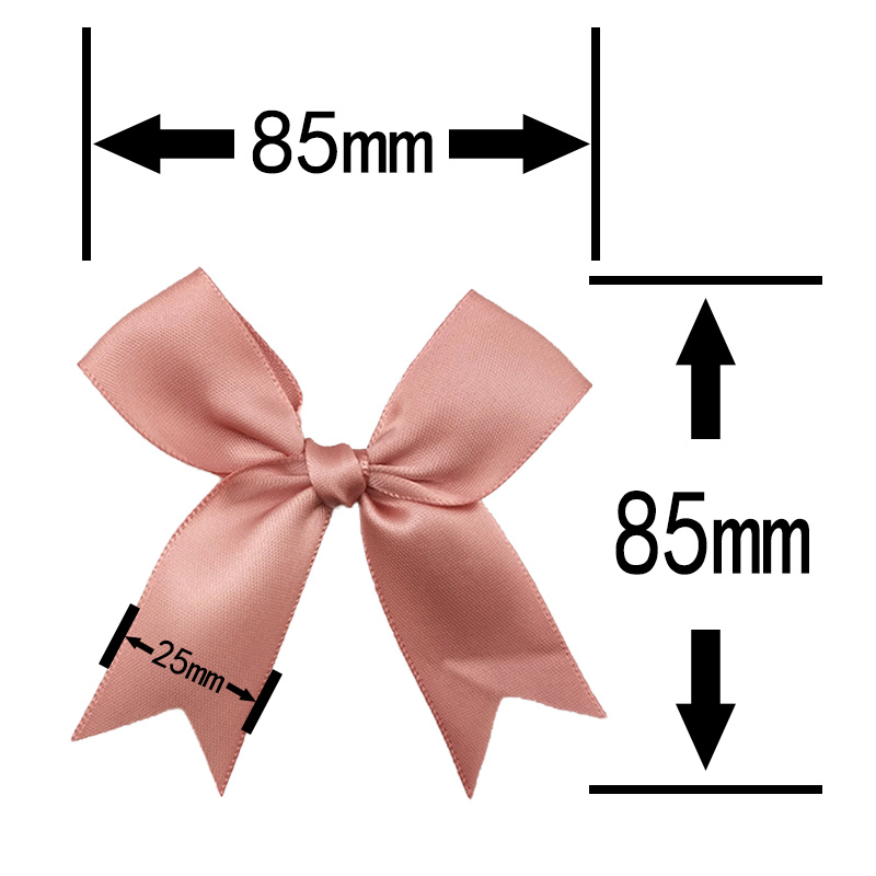 Fresh Pink Satin Ribbon Bow for Craft & Party Decoration DIY Flower Embellishment