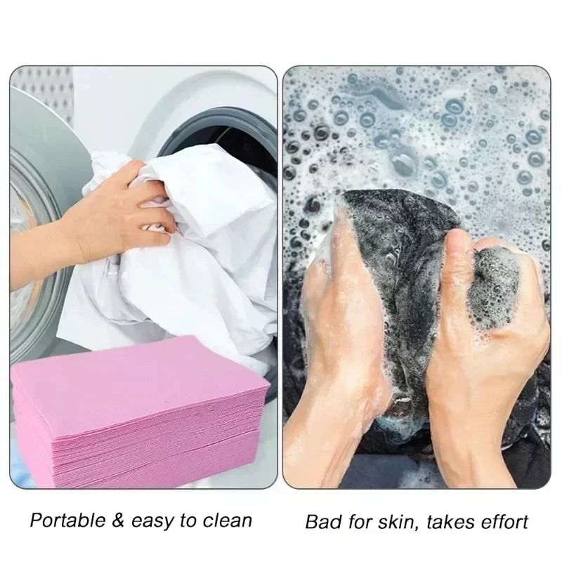 60 Piece Laundry Detergent Tablets Strong Cleaning Sheets