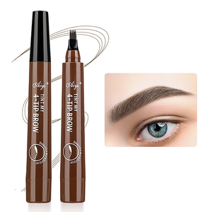 Water-resistant four-end eyebrow pencil, non-smudged, long-lasting